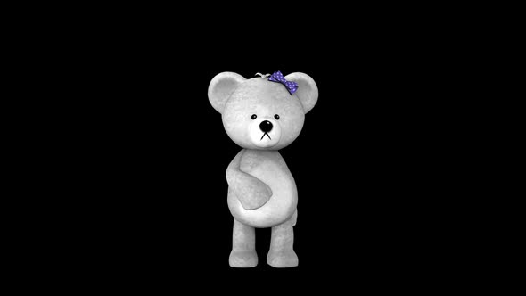 White Teddy Toy Girl