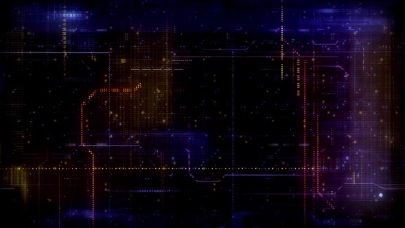 Digital Circuit And Digital Darkness Abstract Background