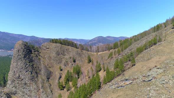 Cinematic View On Mountain Landscape