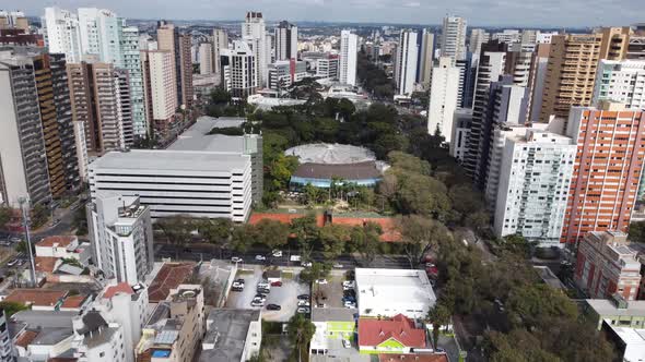 Downtown Curitiba Brazil. Landmark of city. Capital of Parana state.