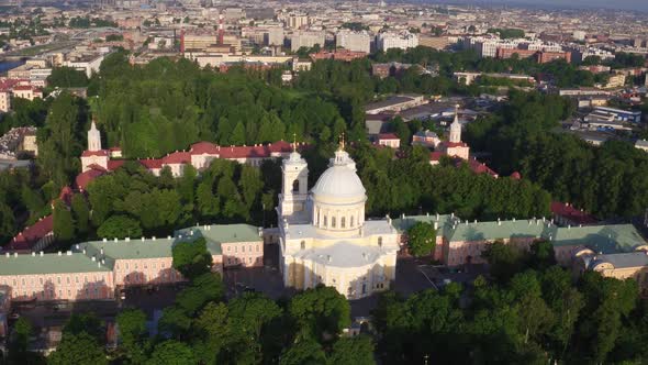 Saint Petersburg Russia Morning City Aerial 311