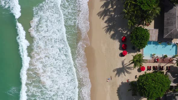 Aerial View of Thong Nai Pan Beach in Koh Phangan Thailand