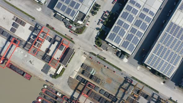 Container Freight Terminal with solar power station