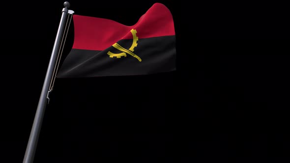 Angola Flag With Alpha Channel 4K
