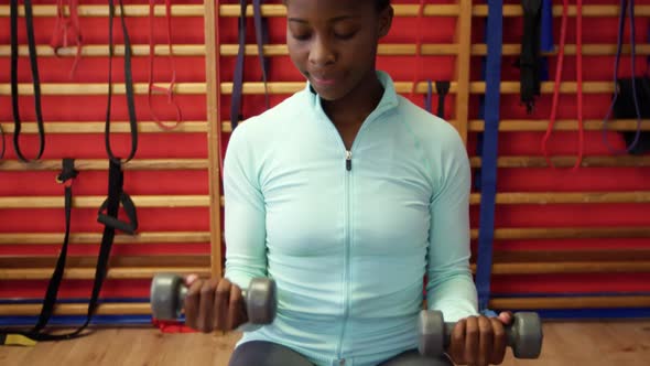 African American woman at a sports center