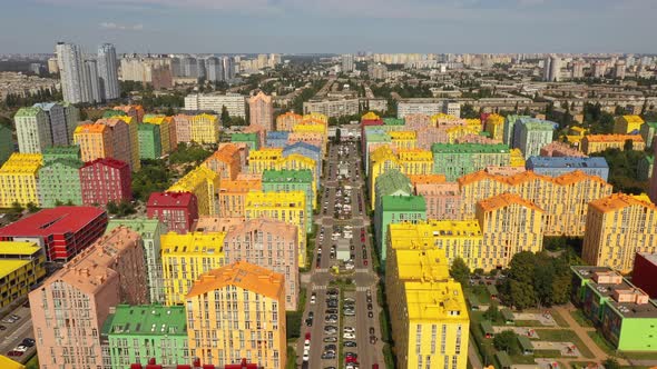 Aerial view of the Comfort Town residential complex