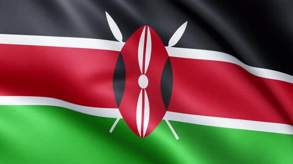 Kenyan flag | Flag of Kenya | UHD | 60fps