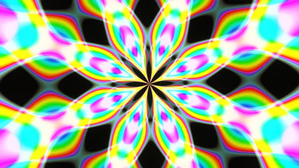 Rainbow Abstraction Kaleidoscope VJ Loop 02