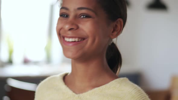 African girl laughing