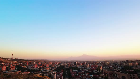 Yerevan City Panorama Time Lapse