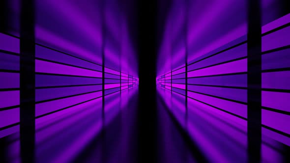 Abstract Retro Violet Neon tunnel Light VJ LOOP