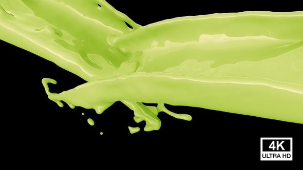 Kiwi Fruit Juice Collision 4K