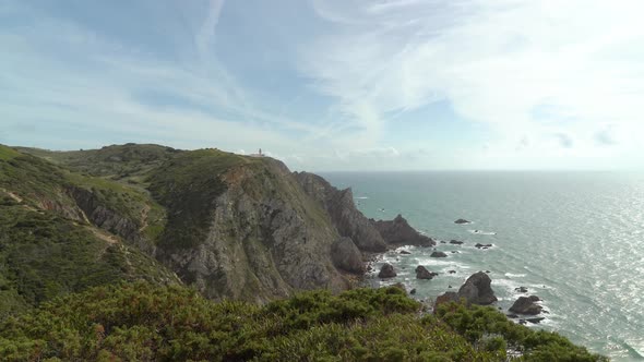 Cabo da Roca - cape which forms the westernmost point of the Sintra Mountain Range, of mainland Port