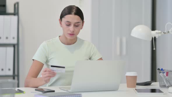 Young Latin Woman Upset By Online Payment Failure