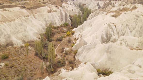 Cappadocia Landscape Aerial View. Turkey. Goreme National Park