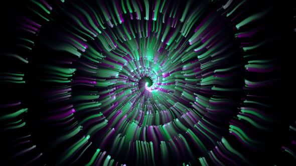 Abstract Spiral Colorful Moving Particles V28
