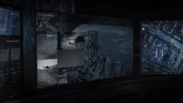 Future military panel is analyzing the geographical position of the target alt