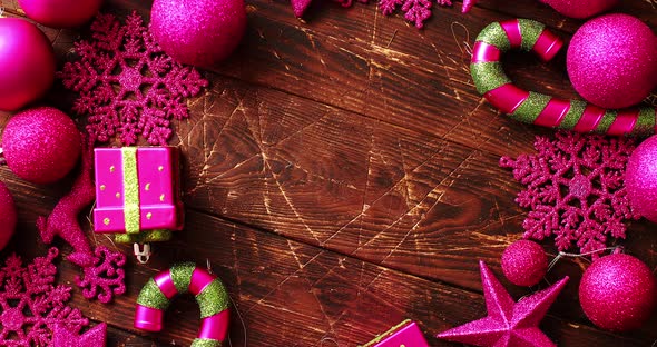 Bright Christmas Decorations on Table