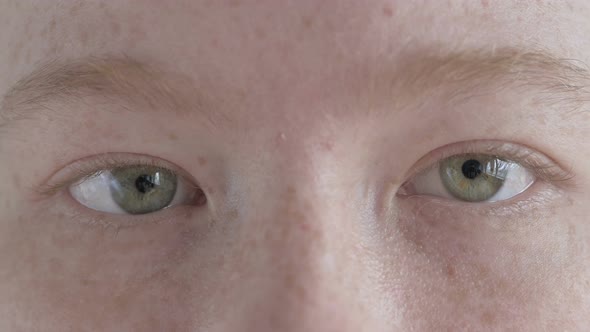 Close Up of Female Eyes Blinking