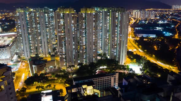 Timelapse of Hong Kong city at night