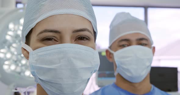 Medical professionals working at a hospital