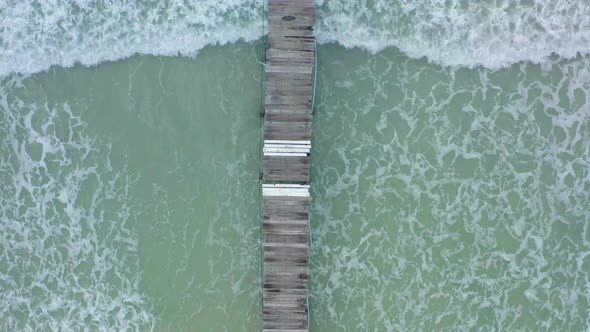 Bang Bao Beach Wooden Pier in Koh Kood Trat Thailand