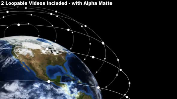 Earth Networking Connections with Alpha Matte Package