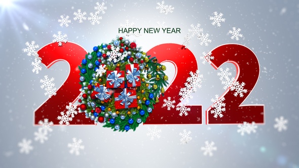 Happy New Year Greeting Card 2022 V9