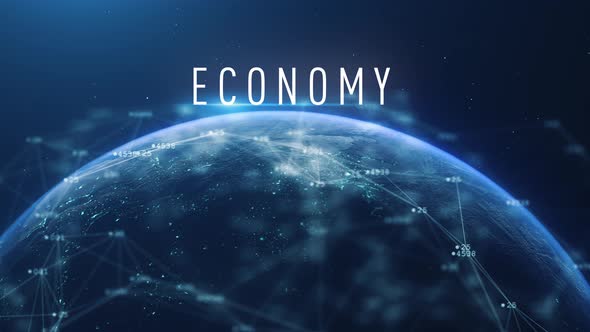 Global Abstract Cyber Earth Economy