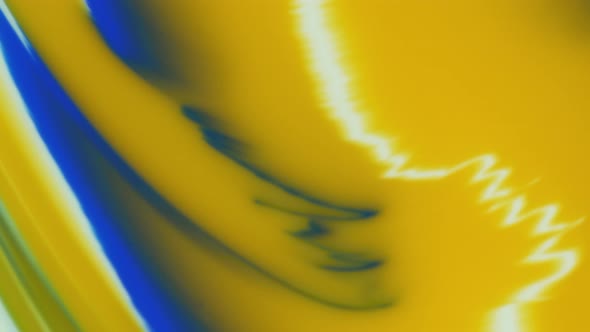 Liquid Abstractions Blue Yellow and White