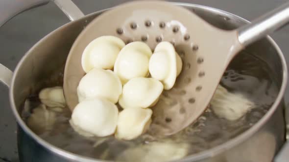 Process of Cooking Homemade Dumplings