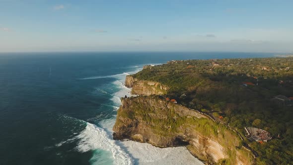 Rocky Coastline on the Island of Bali