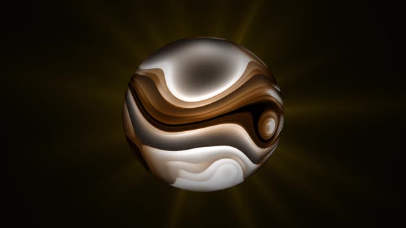 Abstract Marble Liquid Sphere Spinning Animation Background