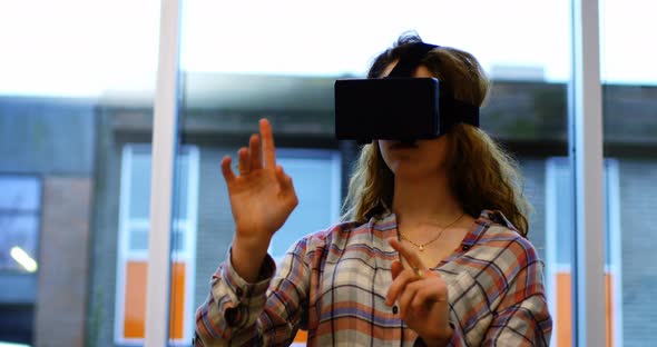 Female executive virtual reality headset