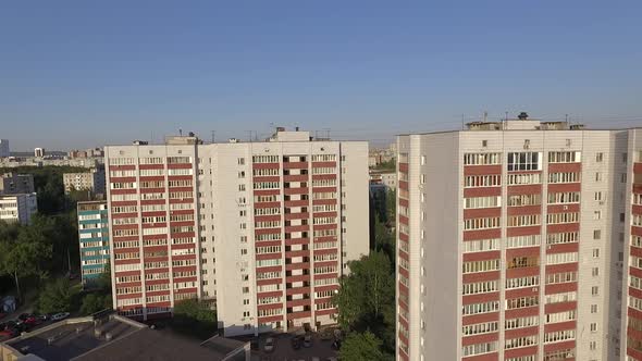 An Aerial View of Three Similar Looking Multi Storey Buildings