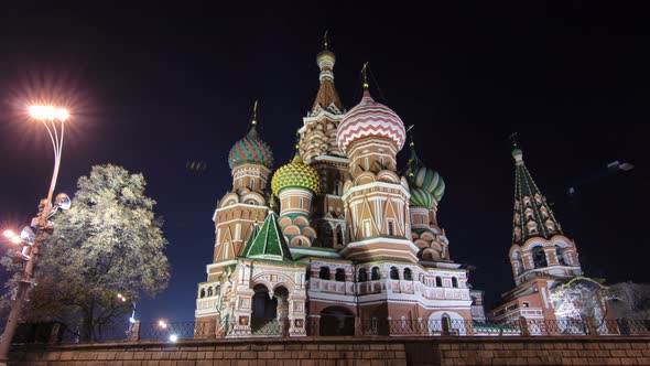 St. Basils Cathedral Timelapse Hyperlapse in Moscow, Russia