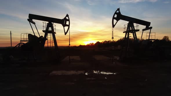 Moving Between Two Working Oil Pumps To Sunset