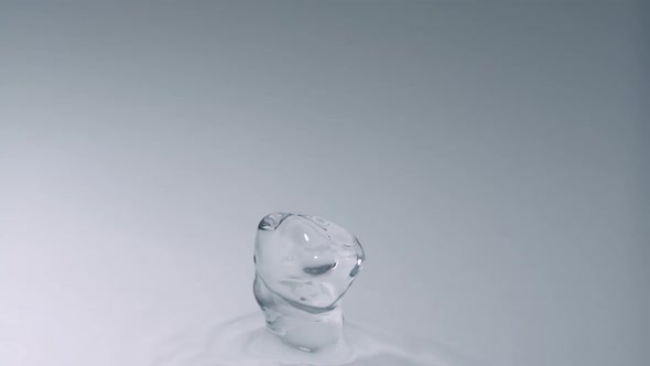 Water splash rising from the surface, Slow Motion
