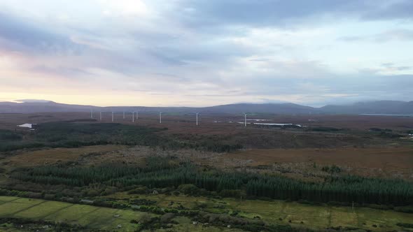 The Loughderryduff Windfarm is Producing Between Ardara and Portnoo in County Donegal