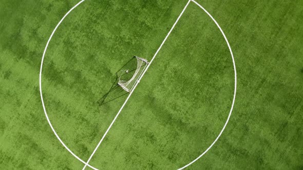 Overhead Aerial View of Soccer Field