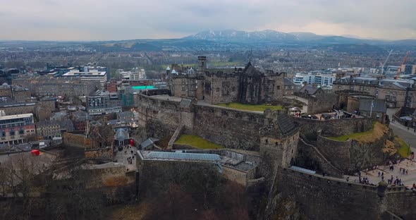 View Of The City And Castle In Edinburgh