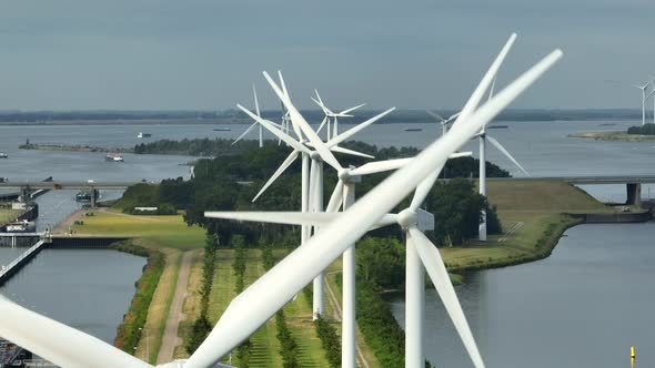 Wind Turbines Generating Renewable Green Electricity