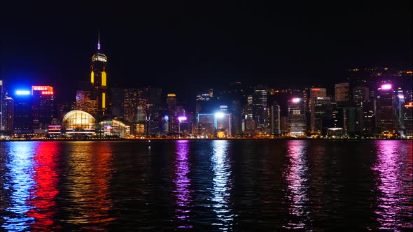 Beautiful building and architecture around Hong kong city skyline