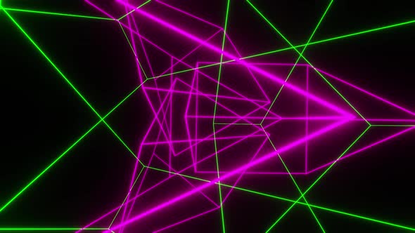 Dance Of Shimmering Neon Lines HD