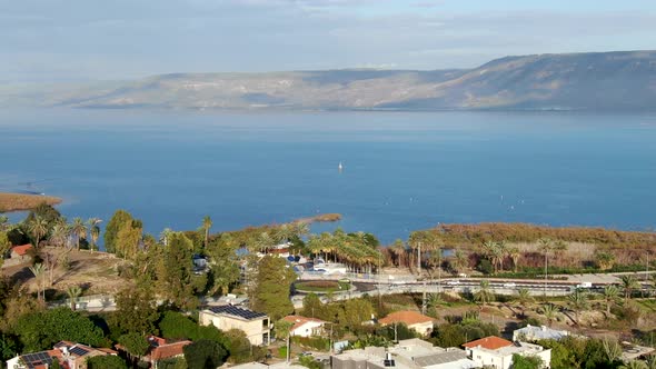Sailboat Cruising On The Sea Of Galilee