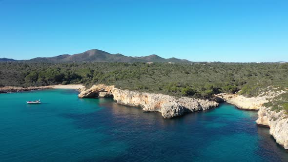 The Cala Varques lagoon in Mallorca