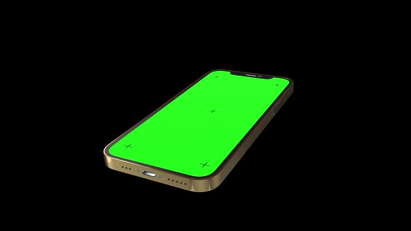 Smartphone With Green Screen, Alpha Channel