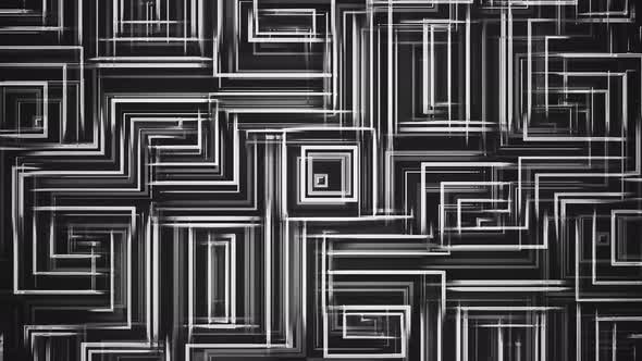 Abstract Squares Dark Geometric Background