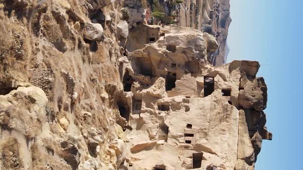 Vertical Video Cappadocia Landscape Aerial View