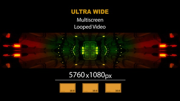 UltraWide HD Sci Fi Light Hall 03